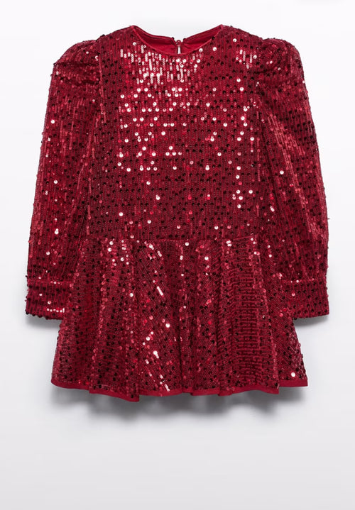 Abel & Lula Ruby Red Sequin Dress 5538