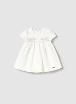 Mayoral Girls’ White Velvet Dress - 2816