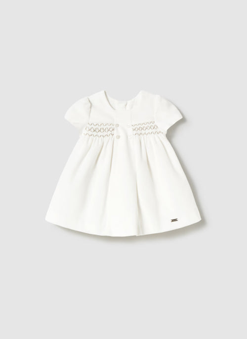 Mayoral Girls’ White Velvet Dress - 2816
