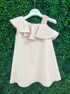Bimbalo’ Girls' Crepe Asymmetrical Dress with Rhinestone and Pearl Accent