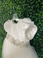 Nan & Jan Couture Pearl and Rhinestone Embellished Vintage Cathedral Christening Gown -35052