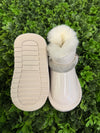 Doe A Dear Girl's Off White Rhinestone Boots