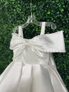 Princess Daliana White High Low Bow Gown D24465