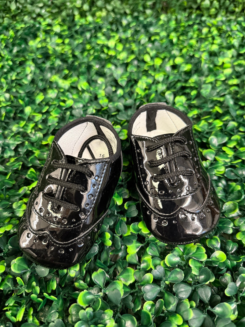 Made in Italy Boys Pantent Wingtip Tuxedo Shoes