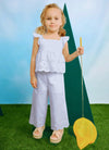 Mayoral Girls’ Fuchsia Linen Two Piece Set 3561