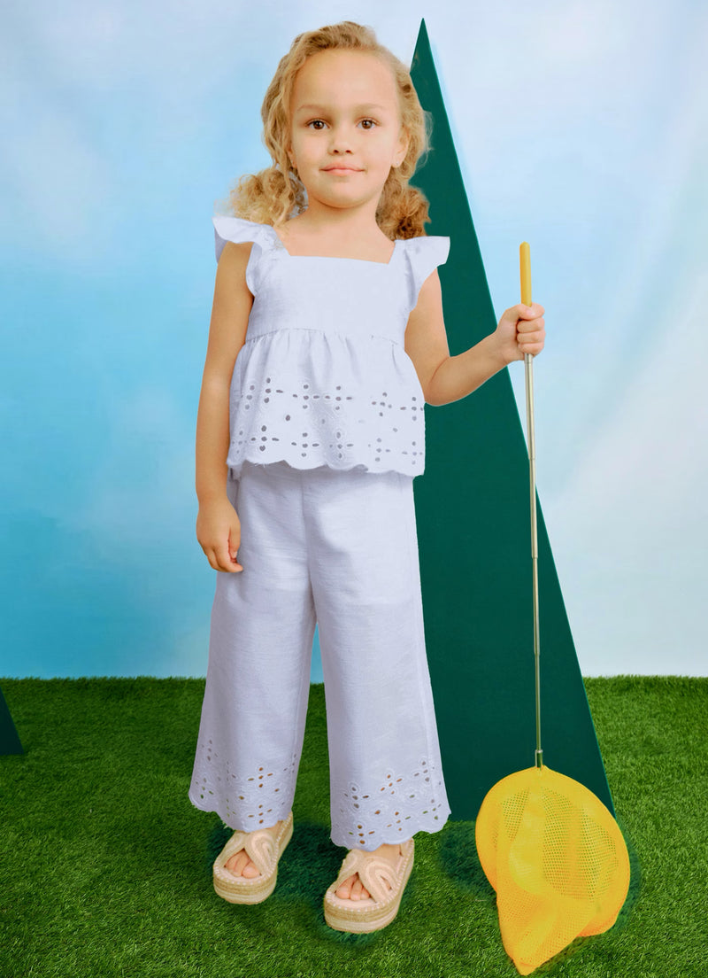 Mayoral Girls’ Fuchsia Linen Two Piece Set 3561