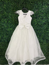 Nan & Jan Lace Communion Dress with beaded Flower - Eloise