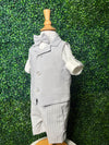 Michelina Bimbi 4 Piece Gray Linen Shorts and Vest Outfit