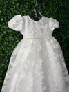 Macis Design Girls’ Delicate Pearl and Lace Christening Gown CH12502