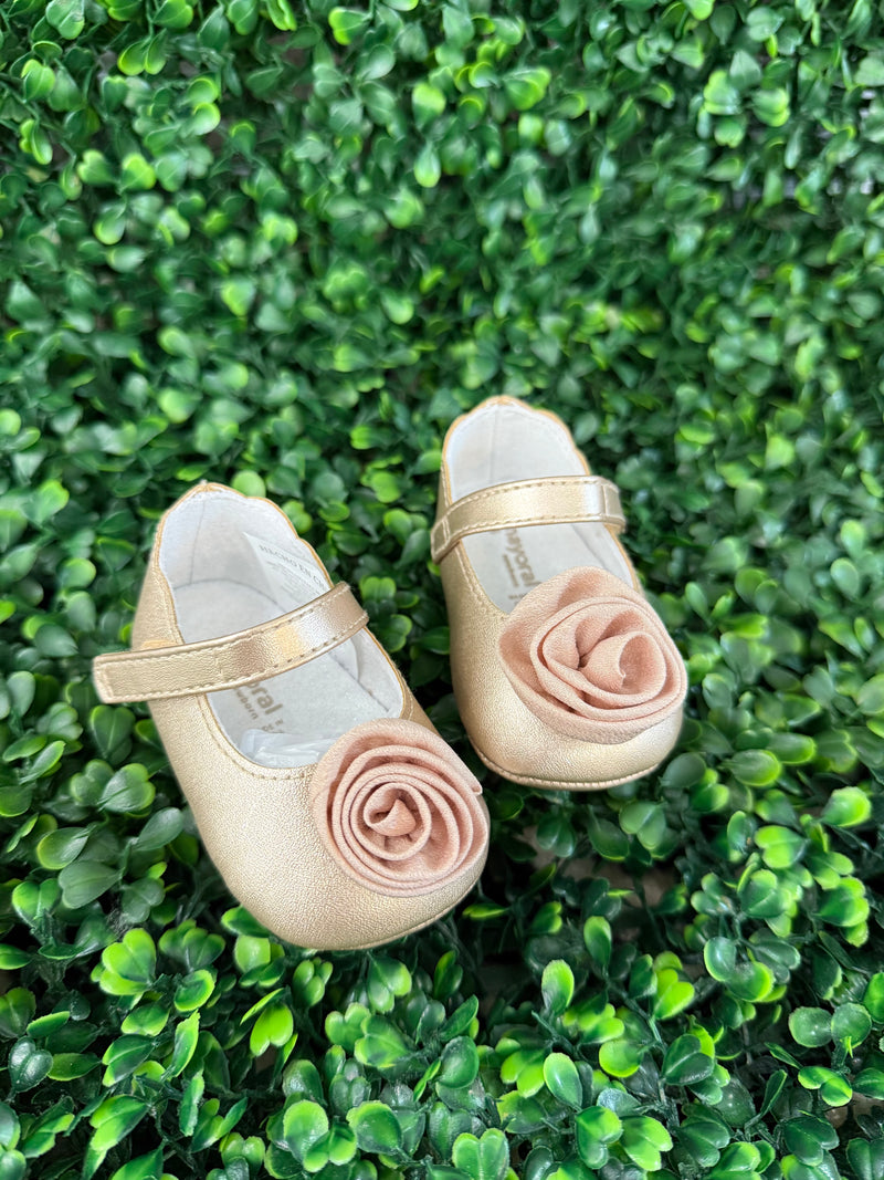 Mayoral Girls’ Infant Bronze Rose Mary Janes - 9960