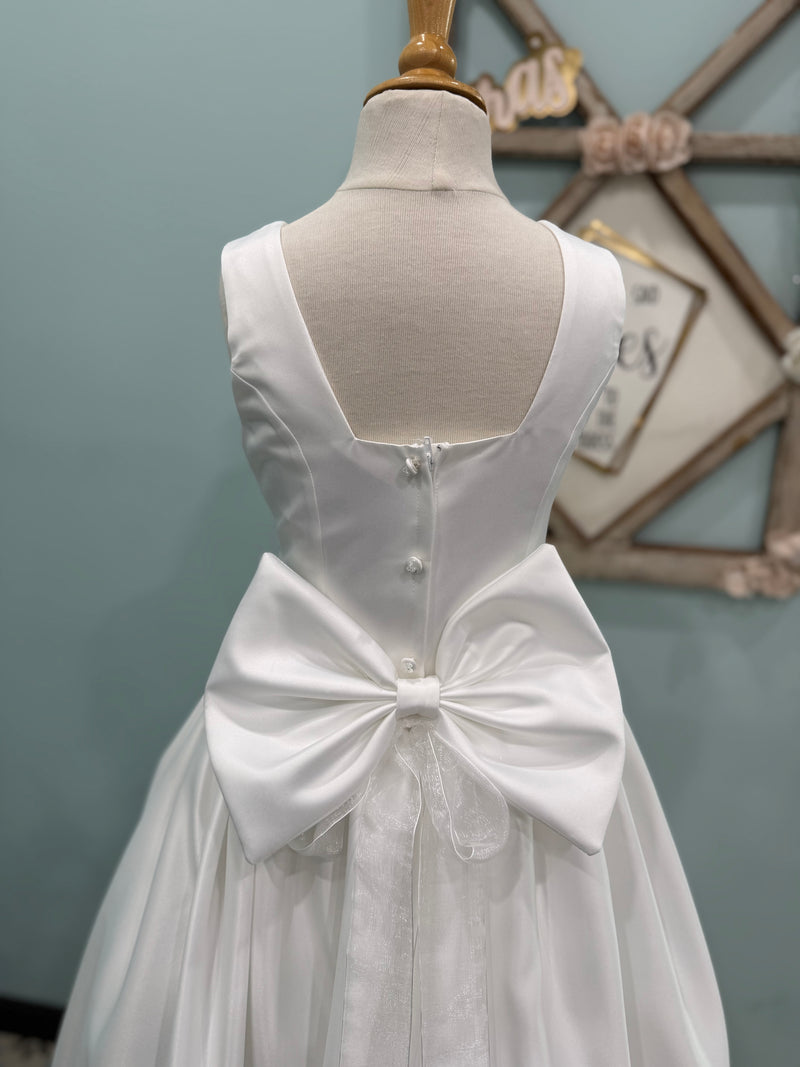 Nan & Jan Dutch Satin A-line Communion Gown - Julia