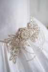 Christie Helene Custom Made Bead Applique Silk Gown Giselle