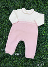 Mayoral Girl’s Pink Collared Knit One Piece Set 2601