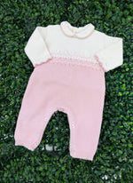 Mayoral Girl’s Pink Collared Knit One Piece Set 2601