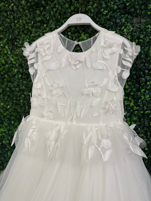 Teter Warm Cascading Petals Peplum Gown GS50
