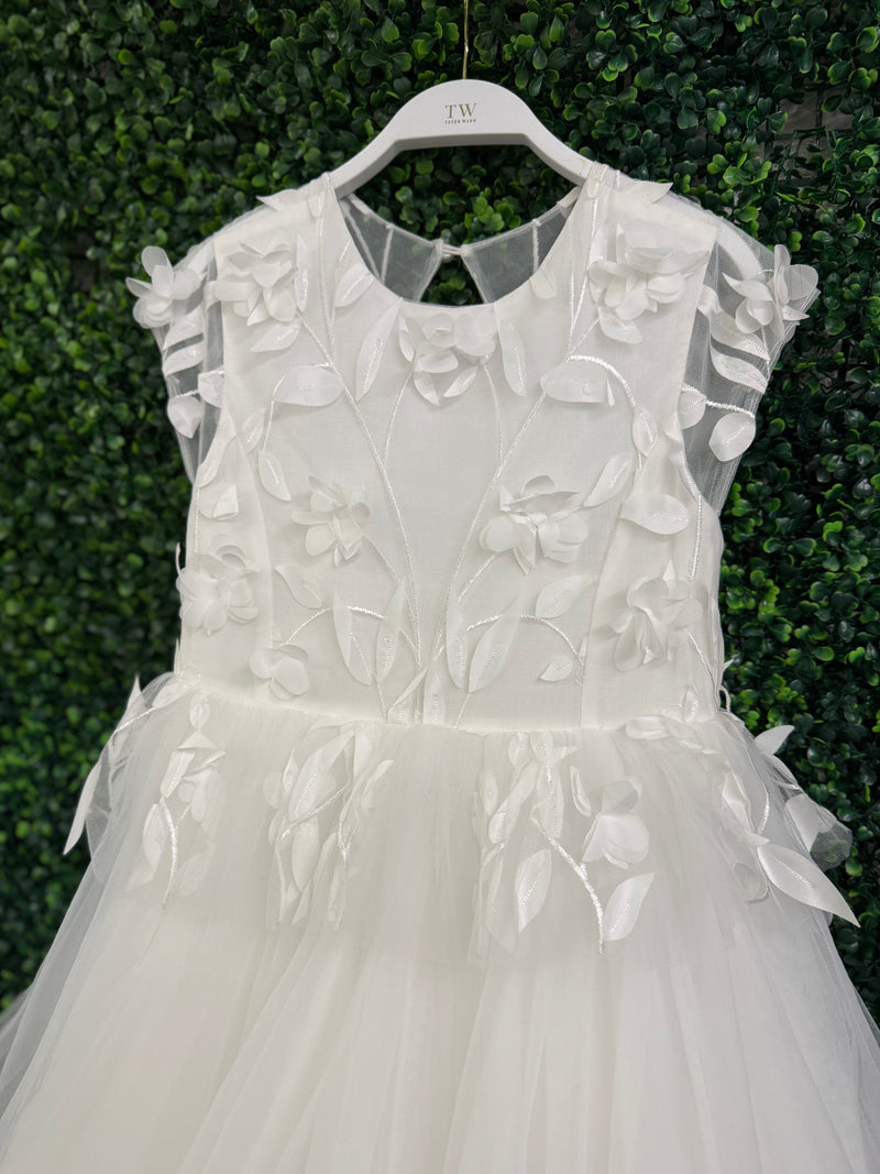 Teter Warm Cascading Petals Peplum Gown GS50