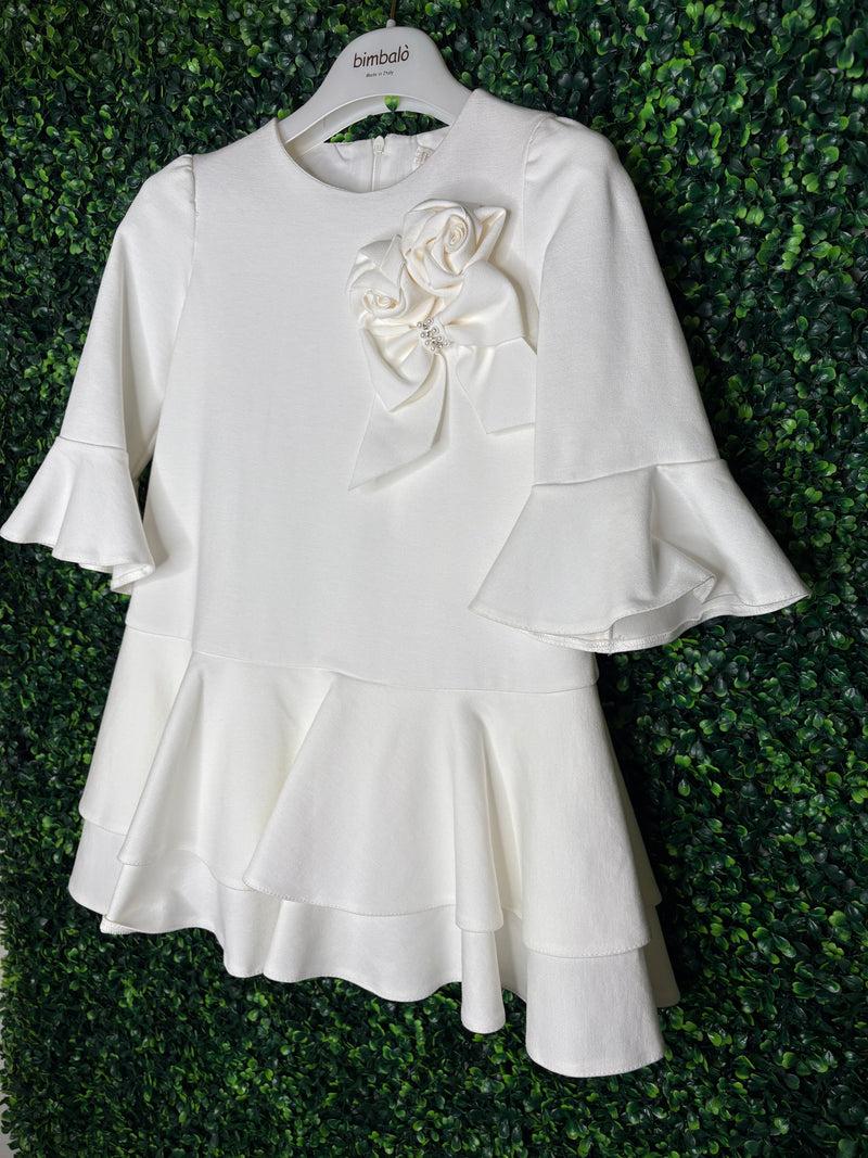 Bimbalo' Made In Italy Girls’ Ruffle Rosette Dress