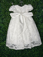 Macis Design Girls’ Delicate Pearl and Lace Christening Gown CH12502