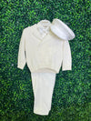 Michelina Bimbi 5 Piece Baptism Outfit with Cap