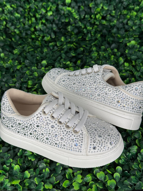 Girls’ Scattered Rhinestone Slip On Sneaker - 5149