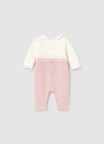 Mayoral Girl’s Pink Collared Knit One Piece Set 2601
