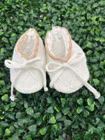 Dolce Goccia Baby Girls’ 4 Piece Taupe & White Layette Set