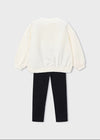 Mayoral Girl’s Bow Sweater and Leggings Set 4720