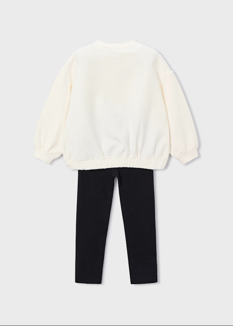 Mayoral Girl’s Bow Sweater and Leggings Set 4720