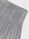 Mayoral Girls’ Silver Shimmer Knit Skirt Set Plus Size 7309