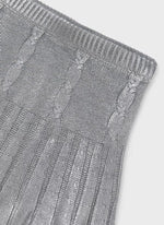 Mayoral Girls’ Silver Shimmer Knit Skirt Set Plus Size 7309