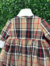 Michelina Bimbi Girls’ Tartan Check Patterned Flounce Sleeve Dress