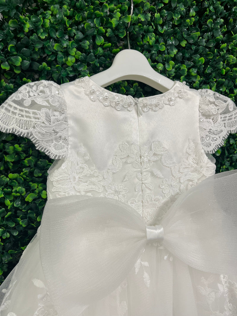 Pearl and Lace High Low Dress - X24320 Sara's Children's Boutique Pearl and Lace High Low Dress - X24320 Sara's Children's Boutique