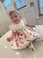 Sara's Exclusive! Michelina Bimbi Cherry Satin Print Party Dress