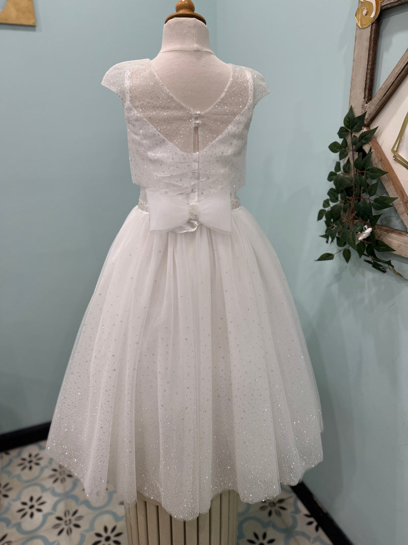 Michelina Bimbi Bolero Communion Dress with Shimmer Detail J4201