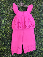 Mayoral Girls’ Fuchsia Linen Two Piece Set 