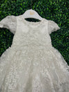 Pearl and Metallic Lace High Low Dress - X24320