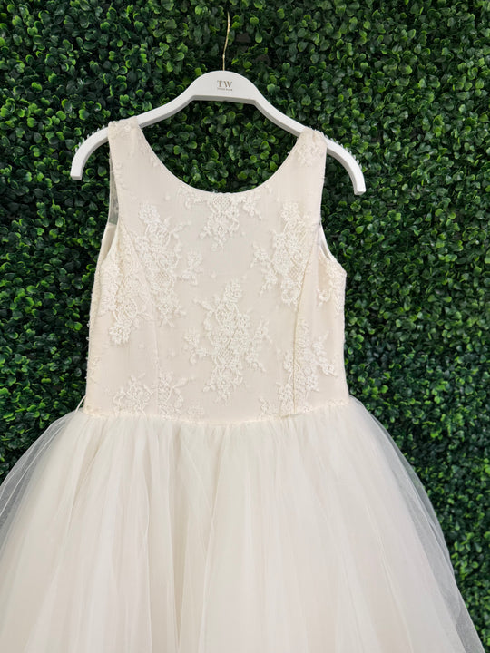 romantic ivory dress Sophisticated Ivory Mermaid Wedding Dress with Romantic Lace Detailing and Optional Gloves Plus Size Size 22W main image 1