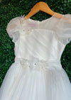 Made in Italy, Nunzia Corinna Communion Tulle Paradise Gown with Short Sleeve