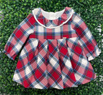 Mayoral Girl’s Red Plaid Dress with Ruffle Collar 2808