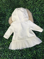 Bimbalò Girls’ Italian Fur Trim Two Piece Sweater Set