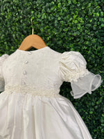 Piccolo Bacio Girls' Silk Embroidered Baptism Dress Virginia