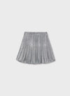 Mayoral Girls’ Silver Shimmer Knit Skirt Set Plus Size 7309