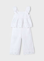 Mayoral Girls’ Fuchsia Linen Two Piece Set 3561