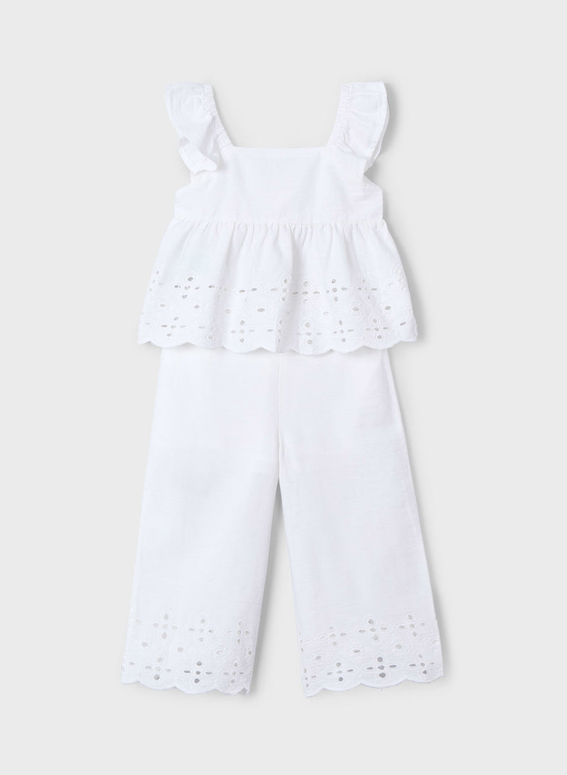 Mayoral Girls’ Fuchsia Linen Two Piece Set 3561
