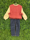 Mayoral Girls’ Bow Vest and Jeggings Three Piece Set 4314