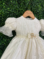Piccolo Bacio Girls' Silk Embroidered Baptism Dress Virginia