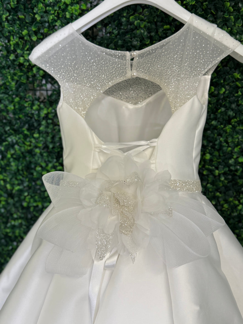 Michelina Bimbi Mikado Shimmer Communion Gown J4203