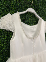 Teter Warm Satin Tiered Gown With Pearl Back Back SK20