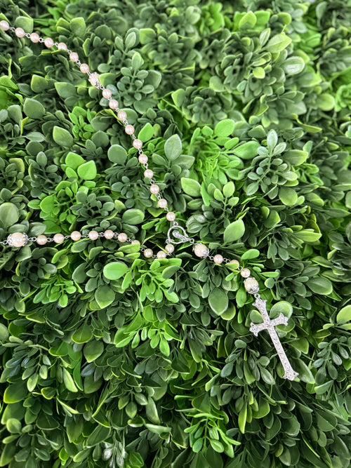 Anja’s Dream Pearl and Rhinestone Couture Rosary