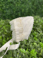 Piccolo Bacio Girls’ Beaded and Tulle Bonnet